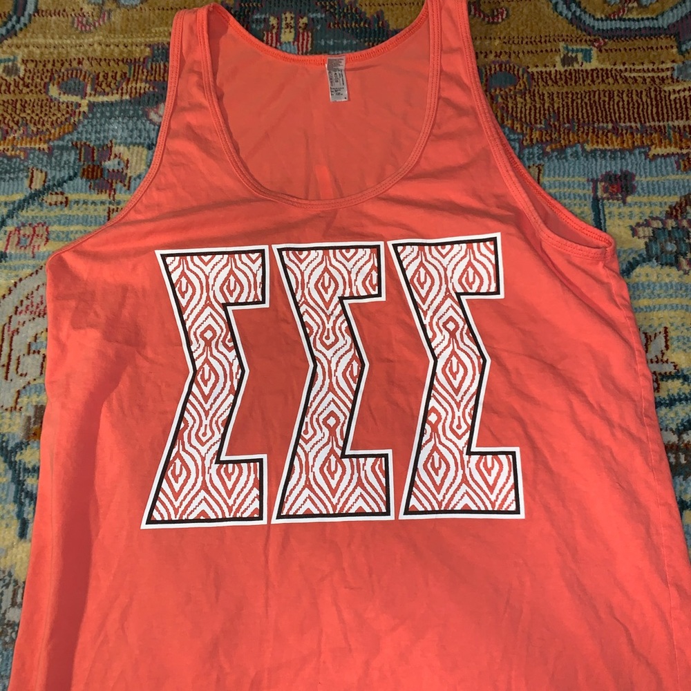 Tri Sigma Letter Tanktop